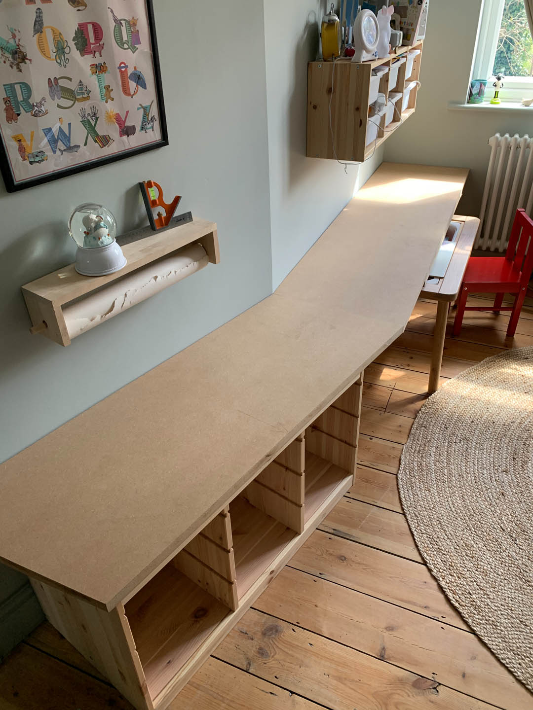 integrating a trofast unit into kids desk Apartment Apothecary